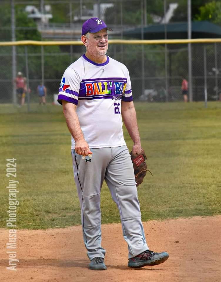 Doug at April 2024 Austin Ball'rz Softball Game